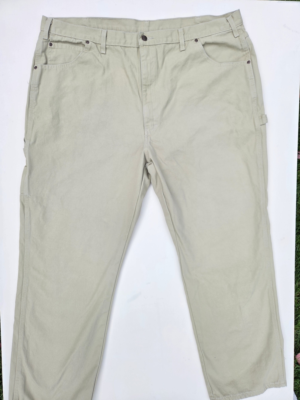 Dickies 1939RDS Men’s Carpenter Pants 46x32 Heavyweight Duck Canvas Desert Sand